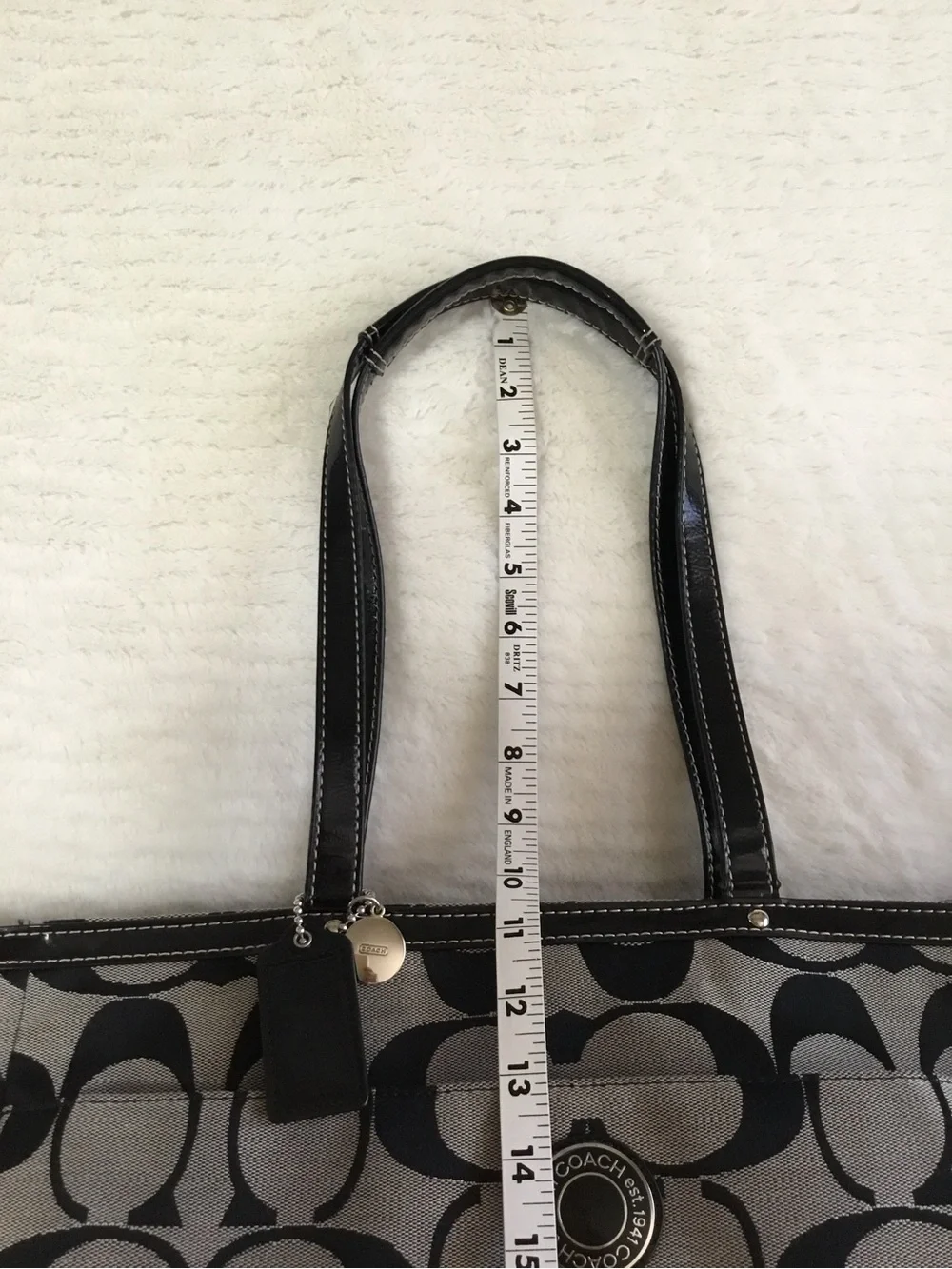 Coach COACH Signature Stripe Jacquard Diaper Baby Bag Tote Purse F19202